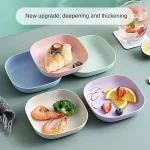 ১০ পিস রঙিন স্কয়ার ডিনার প্লেট সেট – হোল্ডারসহ ️ | Mart fare - Image 6